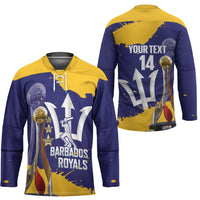 Barbados Royals Cricket Custom Hockey Jersey 3rd Champions Trophy Proud - Blue - Wonder Print Shop