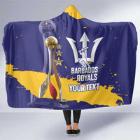 Barbados Royals Cricket Custom Hooded Blanket 3rd Champions Trophy Proud - Blue - Wonder Print Shop