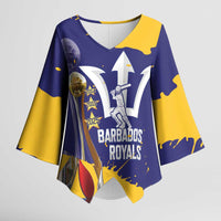 Barbados Royals Cricket Custom Kimono Sleeve Blouse 3rd Champions Trophy Proud - Blue - Wonder Print Shop