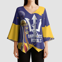 Barbados Royals Cricket Custom Kimono Sleeve Blouse 3rd Champions Trophy Proud - Blue - Wonder Print Shop