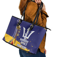 Barbados Royals Cricket Custom Leather Tote Bag 3rd Champions Trophy Proud - Blue - Wonder Print Shop