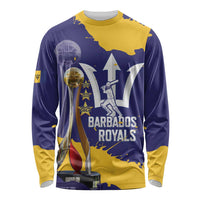Barbados Royals Cricket Custom Long Sleeve Shirt 3rd Champions Trophy Proud - Blue - Wonder Print Shop
