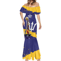 Barbados Royals Cricket Custom Mermaid Dress 3rd Champions Trophy Proud - Blue - Wonder Print Shop