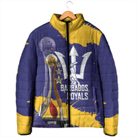 Barbados Royals Cricket Custom Padded Jacket 3rd Champions Trophy Proud - Blue - Wonder Print Shop