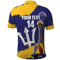 Barbados Royals Cricket Custom Polo Shirt 3rd Champions Trophy Proud - Blue - Wonder Print Shop