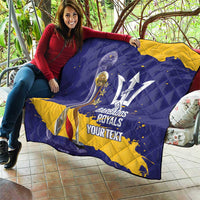 Barbados Royals Cricket Custom Quilt 3rd Champions Trophy Proud - Blue - Wonder Print Shop