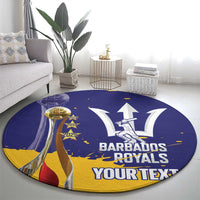 Barbados Royals Cricket Custom Round Carpet 3rd Champions Trophy Proud - Blue - Wonder Print Shop