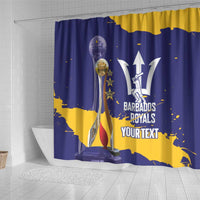 Barbados Royals Cricket Custom Shower Curtain 3rd Champions Trophy Proud - Blue - Wonder Print Shop