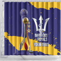 Barbados Royals Cricket Custom Shower Curtain 3rd Champions Trophy Proud - Blue - Wonder Print Shop