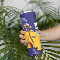 Barbados Royals Cricket Custom Skinny Tumbler 3rd Champions Trophy Proud - Blue - Wonder Print Shop