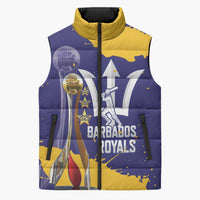 Barbados Royals Cricket Custom Sleeveless Puffer Jacket 3rd Champions Trophy Proud - Blue - Wonder Print Shop
