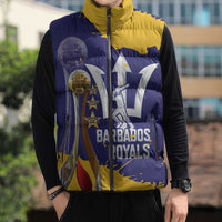 Barbados Royals Cricket Custom Sleeveless Puffer Jacket 3rd Champions Trophy Proud - Blue - Wonder Print Shop