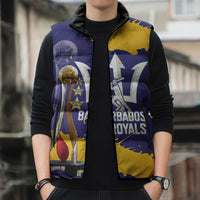Barbados Royals Cricket Custom Sleeveless Puffer Jacket 3rd Champions Trophy Proud - Blue - Wonder Print Shop