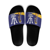 Barbados Royals Cricket Custom Slide Sandals 3rd Champions Trophy Proud - Blue - Wonder Print Shop