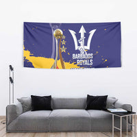 Barbados Royals Cricket Custom Tapestry 3rd Champions Trophy Proud - Blue - Wonder Print Shop