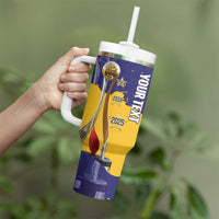 Barbados Royals Cricket Custom Tumbler With Handle 3rd Champions Trophy Proud - Blue - Wonder Print Shop