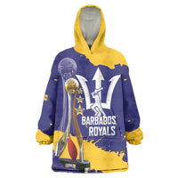 Barbados Royals Cricket Custom Wearable Blanket Hoodie 3rd Champions Trophy Proud - Blue - Wonder Print Shop