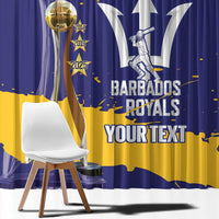 Barbados Royals Cricket Custom Window Curtain 3rd Champions Trophy Proud - Blue - Wonder Print Shop