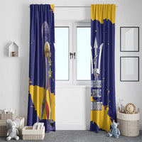 Barbados Royals Cricket Custom Window Curtain 3rd Champions Trophy Proud - Blue - Wonder Print Shop