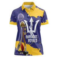 Barbados Royals Cricket Custom Women Polo Shirt 3rd Champions Trophy Proud - Blue - Wonder Print Shop
