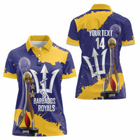 Barbados Royals Cricket Custom Women Polo Shirt 3rd Champions Trophy Proud - Blue - Wonder Print Shop