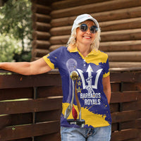 Barbados Royals Cricket Custom Women Polo Shirt 3rd Champions Trophy Proud - Blue - Wonder Print Shop
