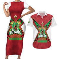 Amazon Warriors Guyana Cricket Custom Couples Matching Short Sleeve Bodycon Dress and Hawaiian Shirt 2025 2nd Champions Proud - Wonder Print Shop