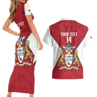 Amazon Warriors Guyana Cricket Custom Couples Matching Short Sleeve Bodycon Dress and Hawaiian Shirt 2025 2nd Champions Proud - Wonder Print Shop