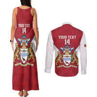 Amazon Warriors Guyana Cricket Custom Couples Matching Tank Maxi Dress and Long Sleeve Button Shirt 2025 2nd Champions Proud - Wonder Print Shop