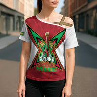 Amazon Warriors Guyana Cricket Custom Cross Shoulder Shirt 2025 2nd Champions Proud - Wonder Print Shop