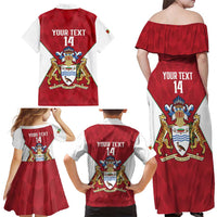 Amazon Warriors Guyana Cricket Custom Family Matching Off Shoulder Maxi Dress and Hawaiian Shirt 2025 2nd Champions Proud - Wonder Print Shop