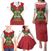 Amazon Warriors Guyana Cricket Custom Family Matching Puletasi and Hawaiian Shirt 2025 2nd Champions Proud - Wonder Print Shop