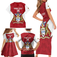 Amazon Warriors Guyana Cricket Custom Family Matching Short Sleeve Bodycon Dress and Hawaiian Shirt 2025 2nd Champions Proud - Wonder Print Shop