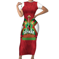 Amazon Warriors Guyana Cricket Custom Family Matching Short Sleeve Bodycon Dress and Hawaiian Shirt 2025 2nd Champions Proud - Wonder Print Shop