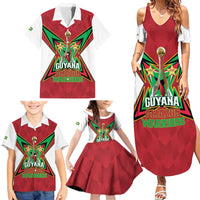 Amazon Warriors Guyana Cricket Custom Family Matching Summer Maxi Dress and Hawaiian Shirt 2025 2nd Champions Proud - Wonder Print Shop