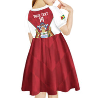 Amazon Warriors Guyana Cricket Custom Kid Short Sleeve Dress 2025 2nd Champions Proud - Wonder Print Shop