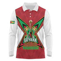 Amazon Warriors Guyana Cricket Custom Long Sleeve Polo Shirt 2025 2nd Champions Proud - Wonder Print Shop