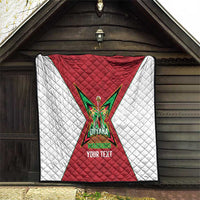 Amazon Warriors Guyana Cricket Custom Quilt 2025 2nd Champions Proud - Wonder Print Shop
