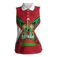 Amazon Warriors Guyana Cricket Custom Women Sleeveless Polo Shirt 2025 2nd Champions Proud - Wonder Print Shop