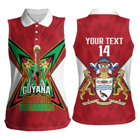 Amazon Warriors Guyana Cricket Custom Women Sleeveless Polo Shirt 2025 2nd Champions Proud - Wonder Print Shop