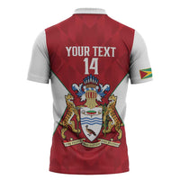 Amazon Warriors Guyana Cricket Custom Zipper Polo Shirt 2025 2nd Champions Proud - Wonder Print Shop