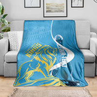 Saint Lucia Kings Cricket Custom Blanket 2025 2nd Champions Back To Back - Wonder Print Shop