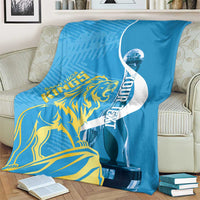 Saint Lucia Kings Cricket Custom Blanket 2025 2nd Champions Back To Back - Wonder Print Shop