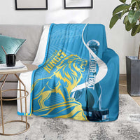 Saint Lucia Kings Cricket Custom Blanket 2025 2nd Champions Back To Back - Wonder Print Shop