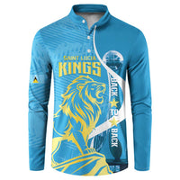 Saint Lucia Kings Cricket Custom Button Sweatshirt 2025 2nd Champions Back To Back - Wonder Print Shop
