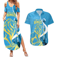 Saint Lucia Kings Cricket Custom Couples Matching Summer Maxi Dress and Hawaiian Shirt 2025 2nd Champions Back To Back - Wonder Print Shop