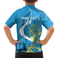 Saint Lucia Kings Cricket Custom Family Matching Off The Shoulder Long Sleeve Dress and Hawaiian Shirt 2025 2nd Champions Back To Back - Wonder Print Shop