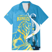 Saint Lucia Kings Cricket Custom Family Matching Off Shoulder Short Dress and Hawaiian Shirt 2025 2nd Champions Back To Back - Wonder Print Shop
