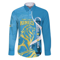 Saint Lucia Kings Cricket Custom Family Matching Puletasi and Hawaiian Shirt 2025 2nd Champions Back To Back - Wonder Print Shop