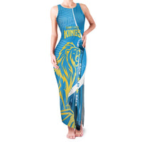 Saint Lucia Kings Cricket Custom Family Matching Tank Maxi Dress and Hawaiian Shirt 2025 2nd Champions Back To Back - Wonder Print Shop